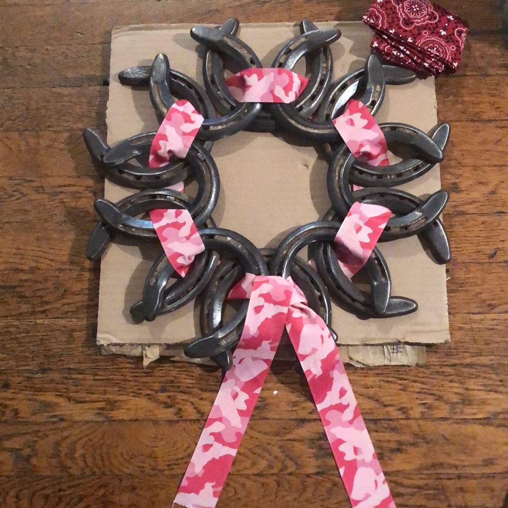One of a kind Custom Horseshoe wall art
